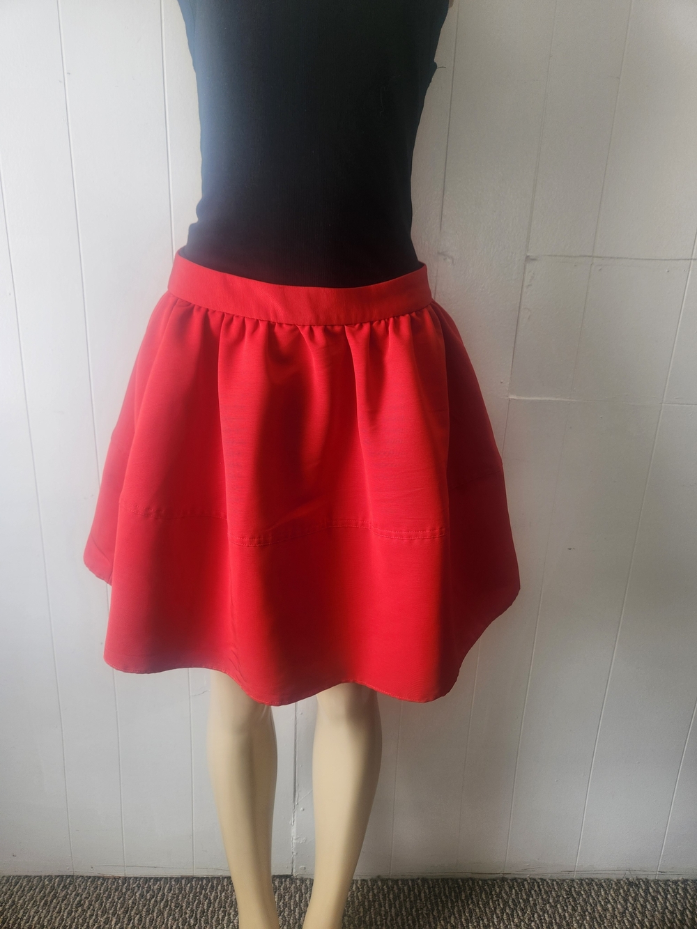 Express Red A-Line Full Skirt Shirt Size 10
